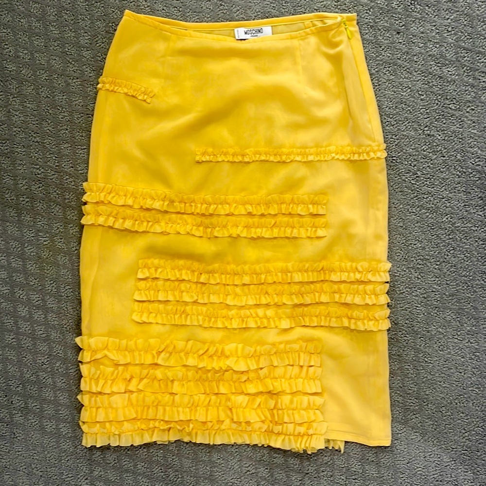 Moschino yellow skirt size 4